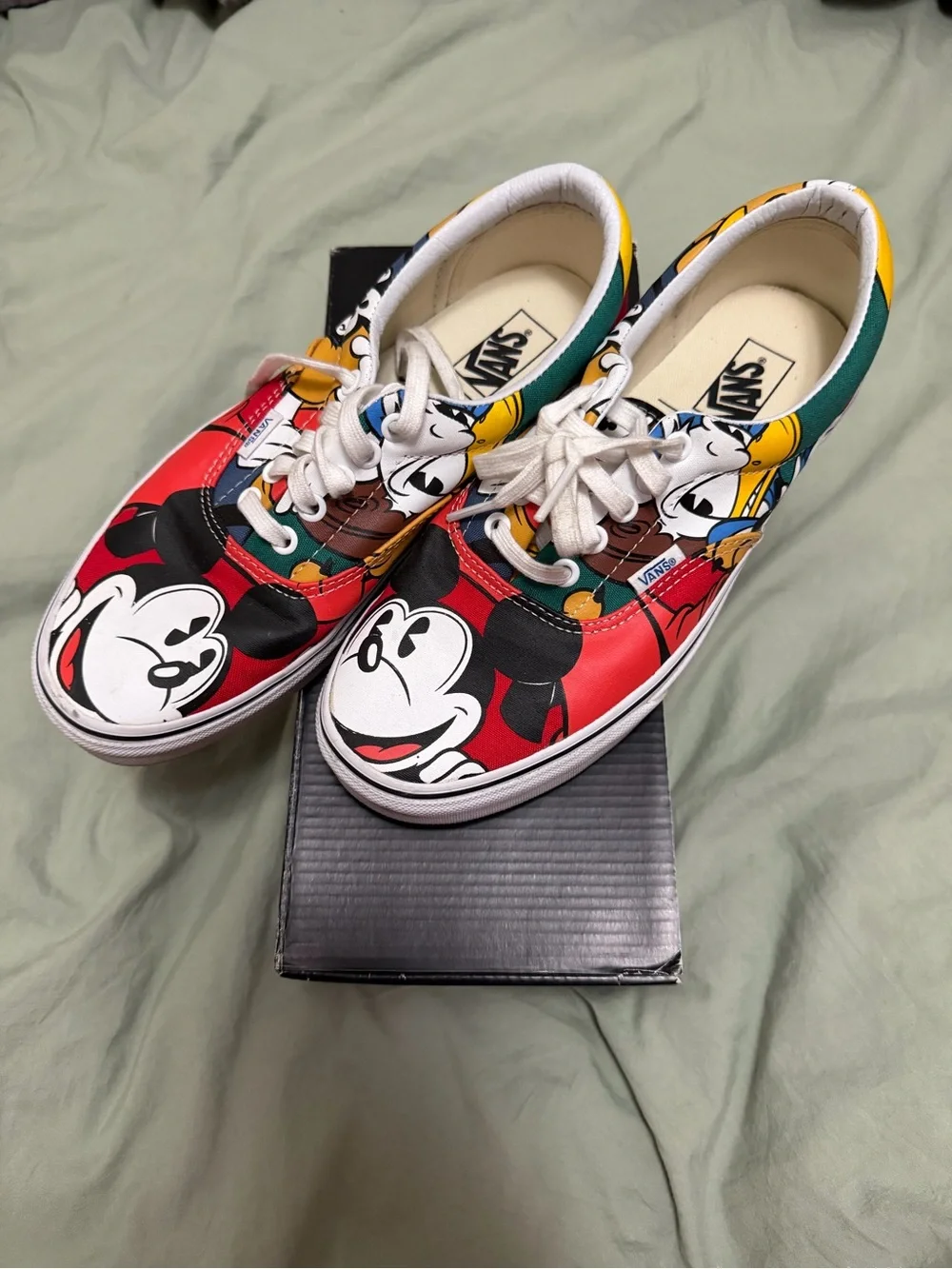 Vans Multicolor Mickey Mouse Canvas Low Top Sneakers - Picture 3 of 6